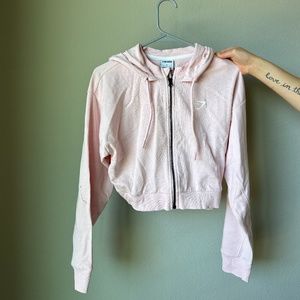 Pink Cropped Gymshark Hoodie